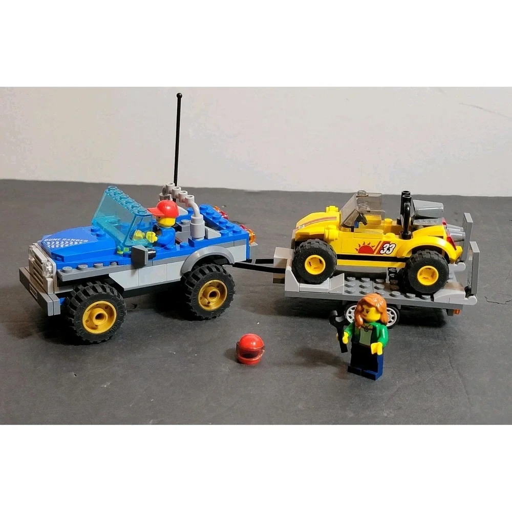 2015 Lego City #60082 Recreation Dune Buggy Trailer 100% Complete